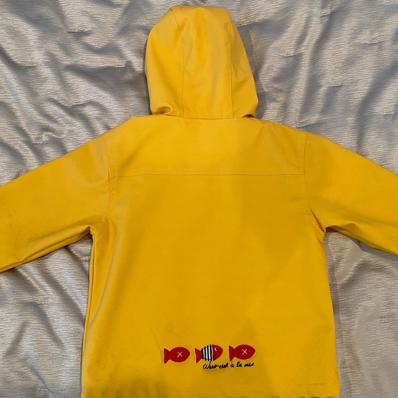 WEEKEND A LA MER Hooded Raincoat, sailor style with fish decor - Picture 4 of 6